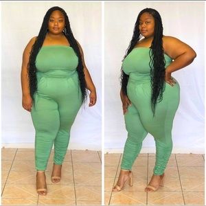 Plus Size Olive Jumpsuit